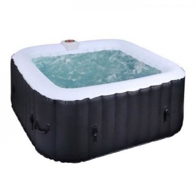 SUNSPA Spa gonflable  AC02 185 65 cm 6 places Carr&eacute; Livr&eacute; avec filtre cadenas tapis