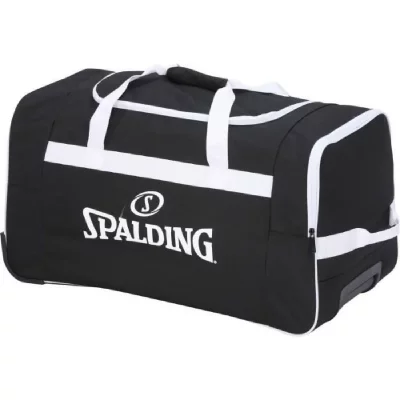 SPALDING  Sac de sport &agrave; roulettes souple - 80 L - 2 roues - Noir