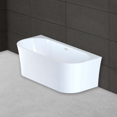 Spalina - Baignoire semi-&icirc;lot murale ruby 170x80cm, by Blanc