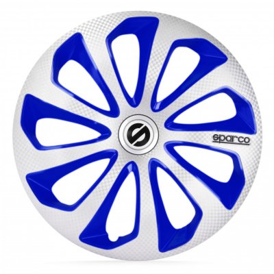 SPARCO  moyeux de moyeu Sicilia 14 pouces ABS argent / bleu lot de 4