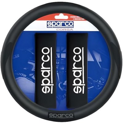 SPARCO  Pack couvre volant + 2 fourreaux noirs  SPC1116KBK