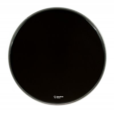 SPAREDRUM  Pk20db-B - Peau Gc 20" Powerkick Dark Black - 1 Pli + Muffler - 10 Mil