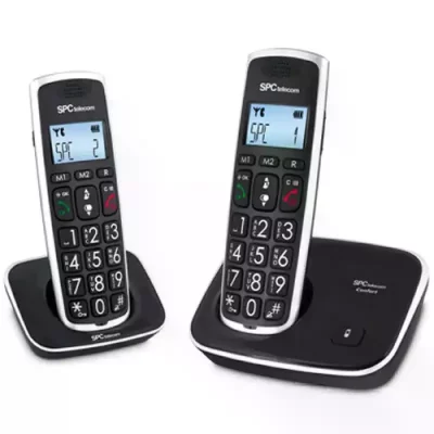 SPC  7609n t&eacute;l&eacute;phone dect duo grandes touches ag20 id lcd eco
