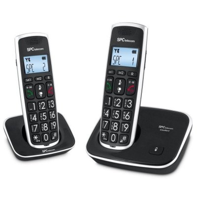SPC  7609n t&eacute;l&eacute;phone dect duo grandes touches ag20 id lcd eco