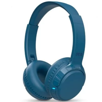 SPC  HERON 2 STUDIO &ndash; Casque sans fil Bluetooth, 50h batterie et plastique recycl&eacute; - Bleu 