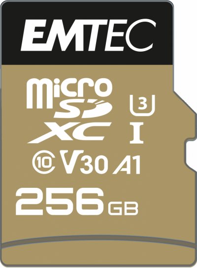 EMTEC Speedin pro u3 v30 a1 ecmsdm256gxc10sp 256go microsdxc uhs-i noir or