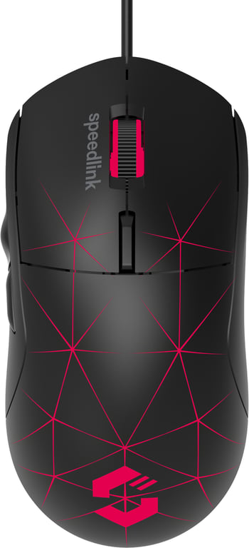 SPEEDLINK  CORAX Souris de gaming USB noir 5 Boutons 3200 dpi &eacute;clair&eacute;, molette int&eacute;gr&eacute;e