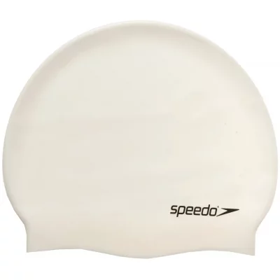SPEEDO  Plain Flat Silicone Swimming Cap Blanc