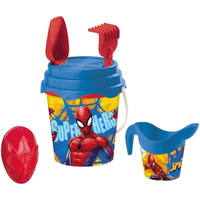 PICWIC TOYS SPIDERMAN - Seau Garni 17 cm de Diam&egrave;tre - Plage - Enfant  - Gar&ccedil;on - Id&eacute;al Vacances Plage