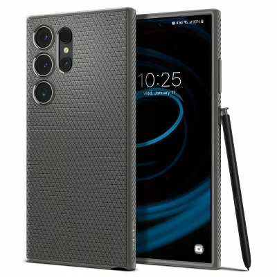 SPIGEN  Coque Liquid Air&trade; Samsung Galaxy S24 Ultra - Granite Gray