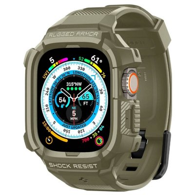 SPIGEN  Coque Rugged Armor&trade; Pro Apple Watch Ultra (2) - 49 mm - Kaki
