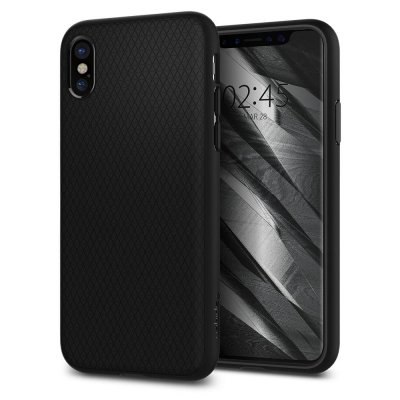 SPIGEN  Liquid Air Coque pour iPhone X et iPhone XS - Noir Mat