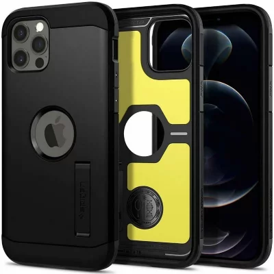 SPIGEN  Tough Armor Coque pour iPhone 12 et iPhone 12 Pro - Noir