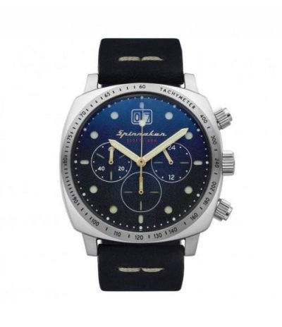 SPINNAKER  Montre Homme Analogique Quartz Bracelet Cuir V&eacute;ritable Bleu - Sp-5068-03