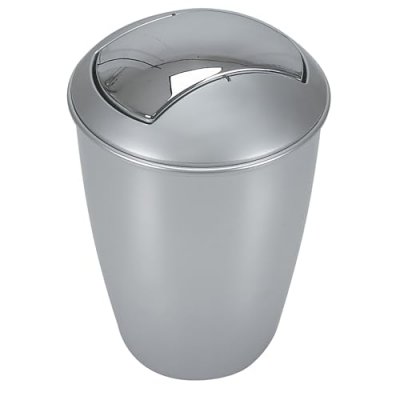 SPIRELLA  Poubelle &agrave; bascule PP ATLANTA 5L Gris Silver