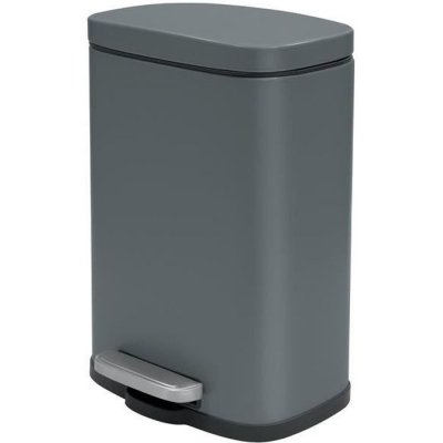 SPIRELLA  Poubelle &agrave; p&eacute;dale Acier AKIRA 5L Noir Mat