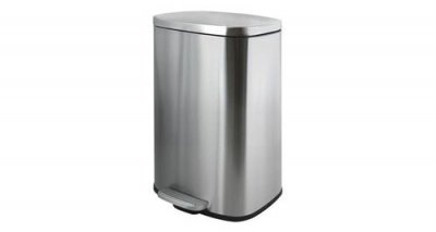 SPIRELLA  - Poubelle &agrave; p&eacute;dale de cuisine Inox akira 30L Bross&eacute; - Gris