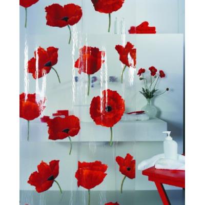 SPIRELLA  - Rideau de douche peva poppy 180x200cm Rouge - Rouge