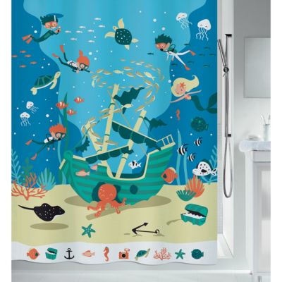 SPIRELLA  rideau de douche polyester pirates 180x200cm multicolor