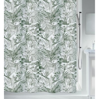 SPIRELLA  rideau de douche polyester tropic 180x200cm vert clair