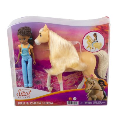 SPIRIT  Poup&eacute;e Apo (18 Cm) Et Son Cheval Chica Linda (20 Cm)