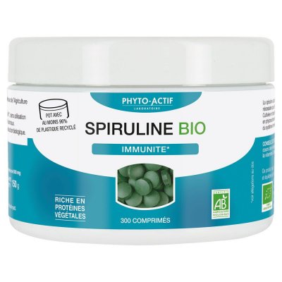PHYTO ACTIF Spiruline bio 100% naturelle 300 Phyto-Actif