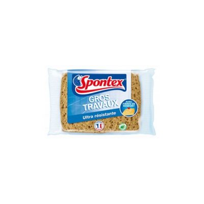 SPONTEX  - Eponge gros travaux / Blonde - 16 x 11 cm