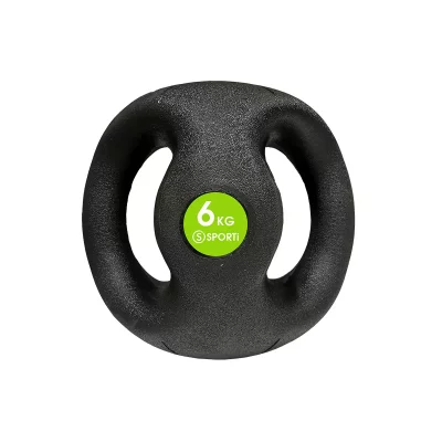 SPORTI  France Medicine Ball With Double Handles Noir 6 kg