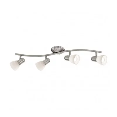EGLO Spot DAKAR 1 4 ampoules nickel satin&eacute;