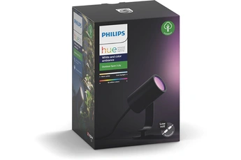 PHILIPS HUE Spot ext&eacute;rieur Lily  8W IP65 590lm noir