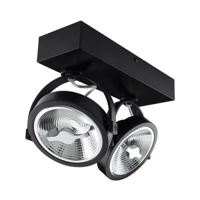 TECHBREY Spot led 30W cree en Saillie Orientable AR111 Dimmable Noir Blanc Chaud 2700K 24&deg;