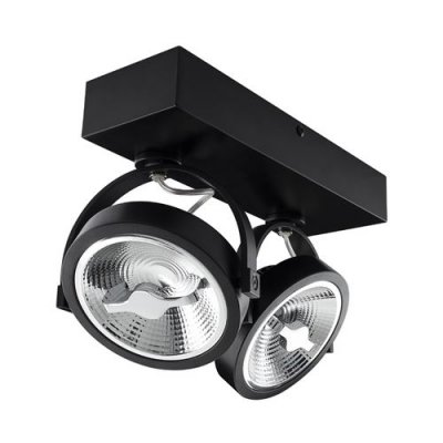 LEDKIA LIGHTING Spot LED 30W CREE en Saillie Orientable AR111 Dimmable Noir Blanc Neutre 4000K 82 mm