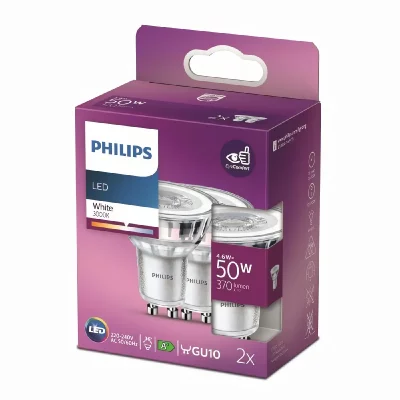 PHILIPS Spot LED, lumi&egrave;re blanche, GU10, 50W