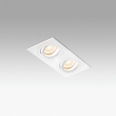 FARO BARCELONA Spot rectangulaire &agrave; encastrer couleur blanc 25 x 9,2 cm RADON-2 Faro