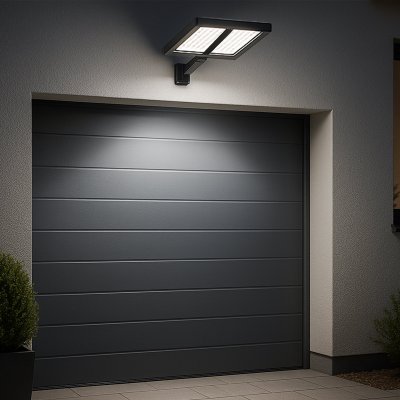 LUMISKY Spot solaire &agrave; deux t&ecirc;tes d&eacute;tecteur CLIPPER BLACK Noir ABS 8,5W
