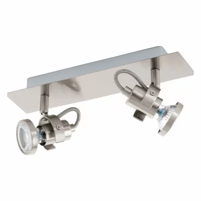 EGLO Spot TUKON 3 2 ampoules nickel satin&eacute;