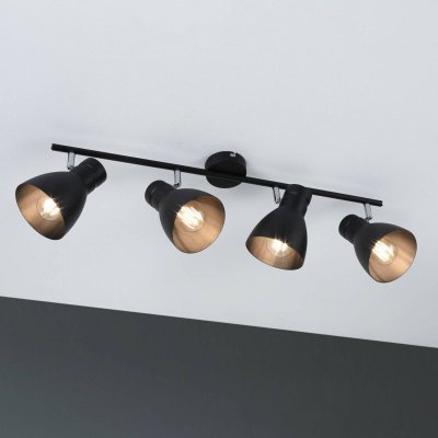 PAULMANN Spotlight Davy 4-Flammig Max. 4x20W E27 Noir sans ampoules