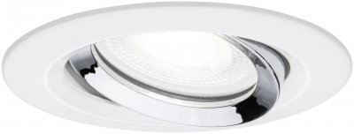 PAULMANN Spots encastr&eacute;s LED Nova Plus - GU10 - Chrome - 6W - 4000K - IP65 - Rond - Avec ampoule