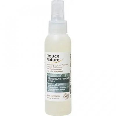 DOUCE NATURE Spray D&eacute;odorant Homme au V&eacute;tiver Bio 
