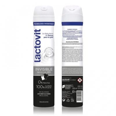 LACTOVIT Spray d&eacute;odorant invisible antimanchas  (200 ml)