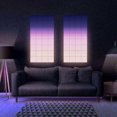TWINKLY Squares TWQ064STW-07-BEU Panneau &agrave; led rvb noir X251742 - 