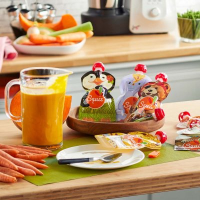 SQUIZ  Lot de 5 Gourdes Souples R&eacute;utilisables - 130 ml