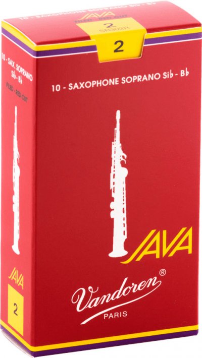 VANDOREN SR302R - Bo&icirc;te de 10 anches saxophone soprano Java Red Force 2