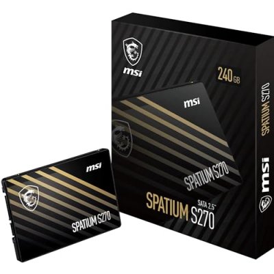 MSI SSD Interne Spatium S270 S78-440N070-P83 240Go 2.5 500Mo/s SATA Noir