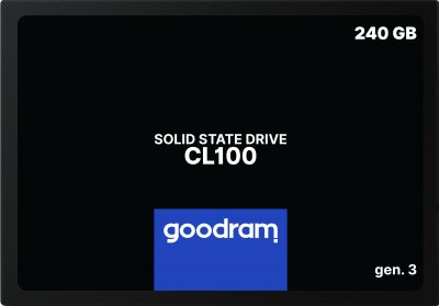 GOODRAM SSD Interne SSDPR-CL100-240-G3 240Go 2.5 550Mo/s SATA TLC NAND Noir