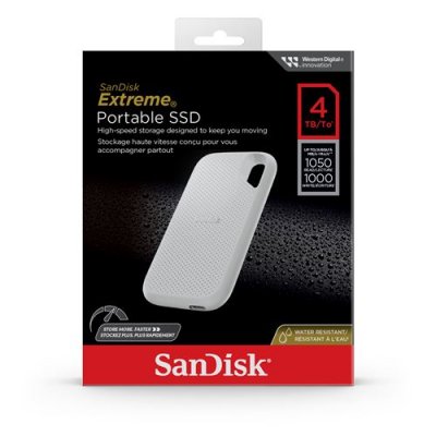 SANDISK SSD portable  Extreme 4 To USB 3.2 Gen 2 IP65 Blanc - Neuf