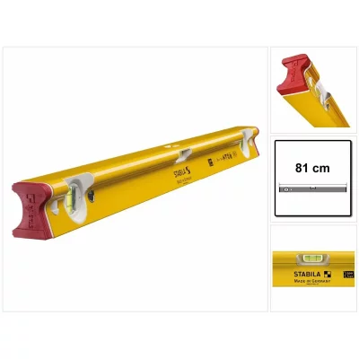 STABILA  R300 18372 Niveau &agrave; bulle en alliage l&eacute;ger 81 cm 0.5 mm/m