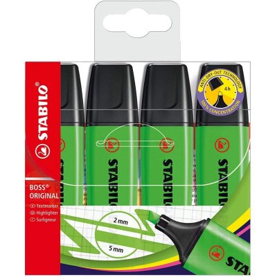 STABILO  Boss 70 Pack de 4 Marqueurs Fluo