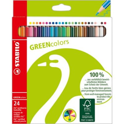 STABILO  Crayon de couleur GREENcolors, &eacute;tui carton de 24