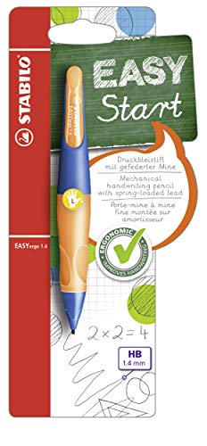 GENERIQUE STABILO EASYergo - 1 porte-mine 1.4 gaucher + 3 mines HB - orange/bleu